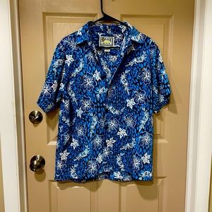 Vintage Hana Bay men’s Hawaiian button down shirt - SZ M. Pink 1